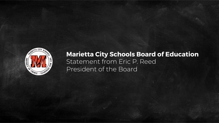 statement from Eric Reed president of the board