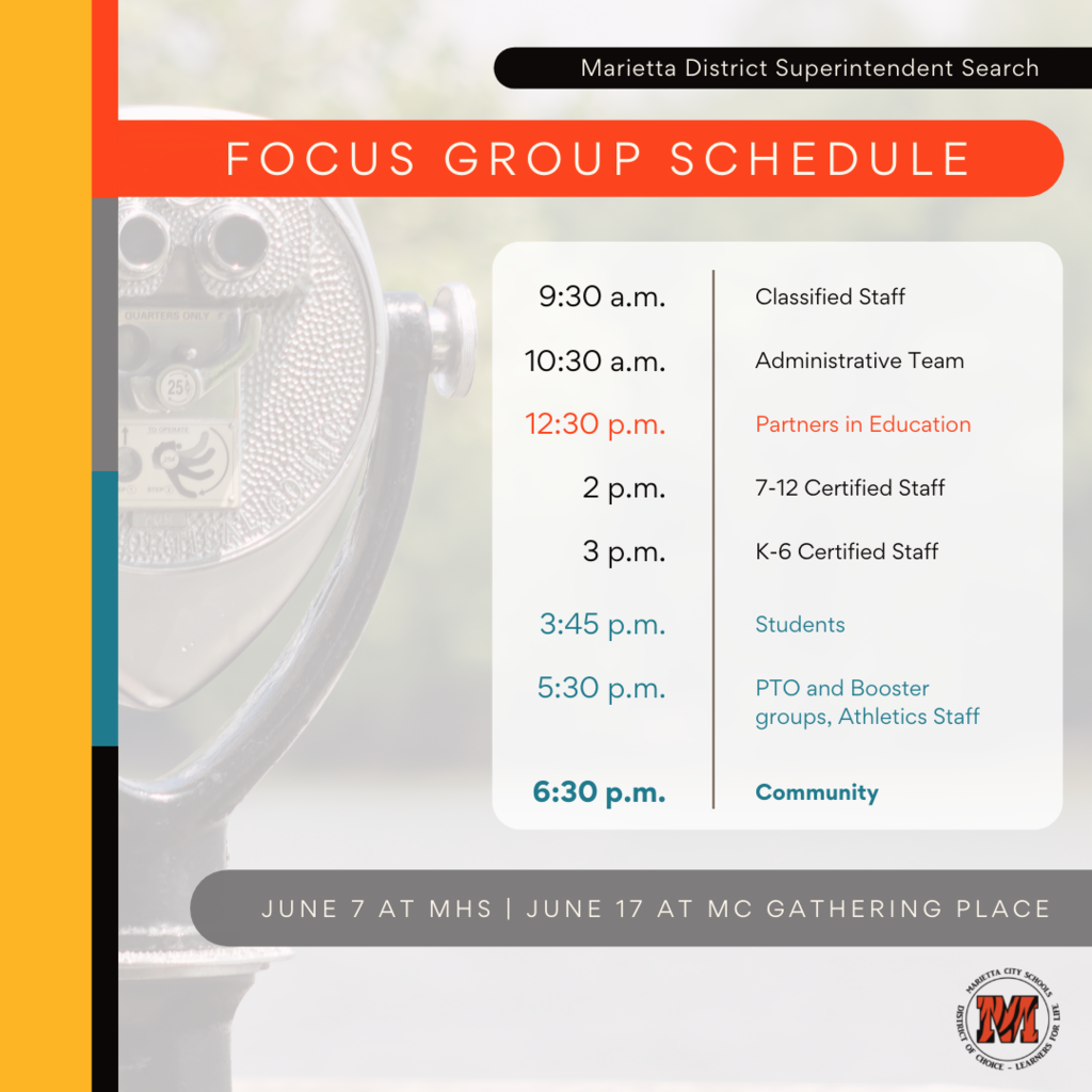Focus Group Schedule